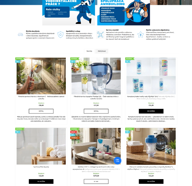 AquaPremium – produkty a kategórie